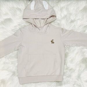 PETIT LEM bamboo Kids Bunny Ear Hoodie - Cream